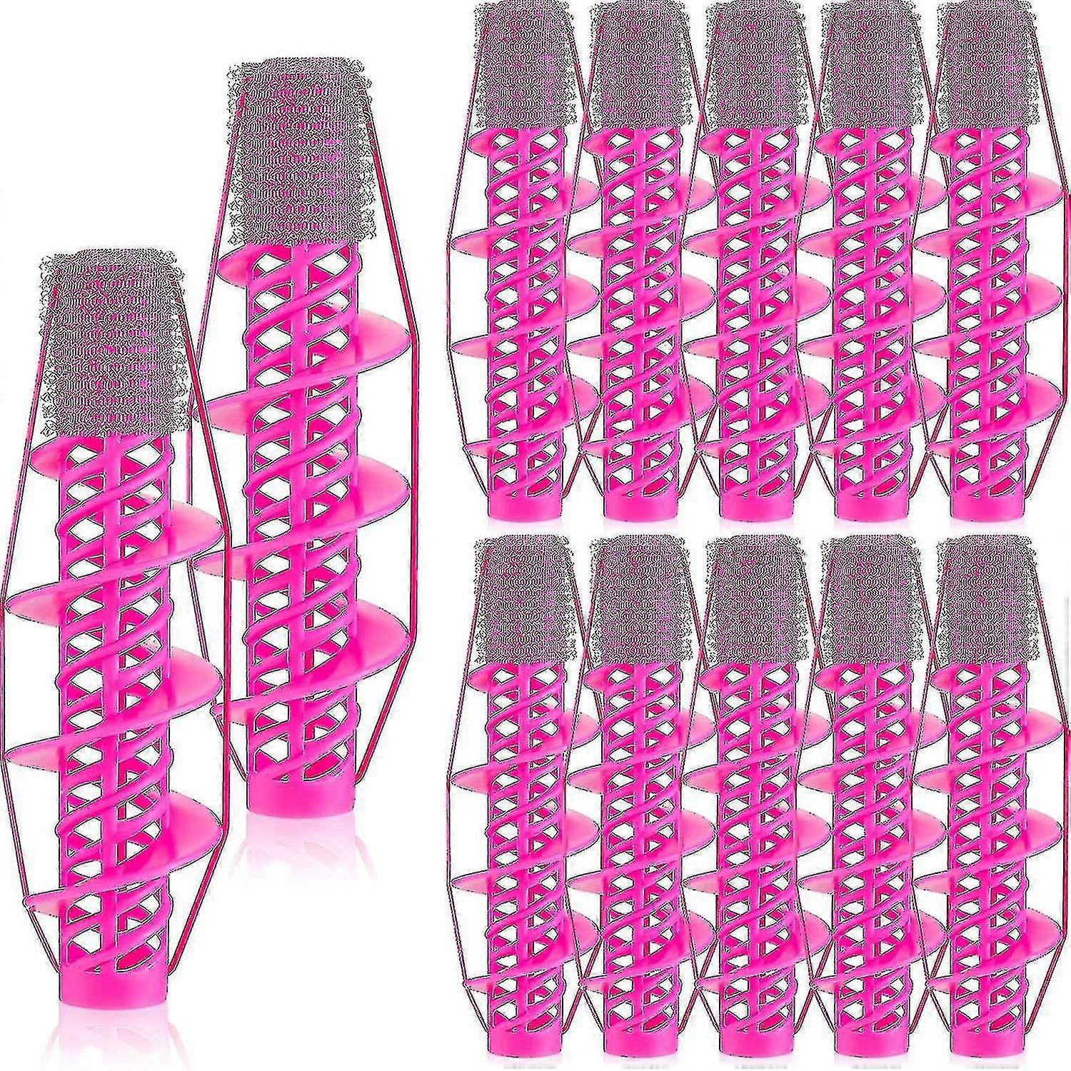 12 sztuk Spiralne wałki do włosów Salon Fryzjerskie lokówki No Heat Hair Curler Clamp Roller Diy Spiral Curling Styling Tool Kompatybilny z domem