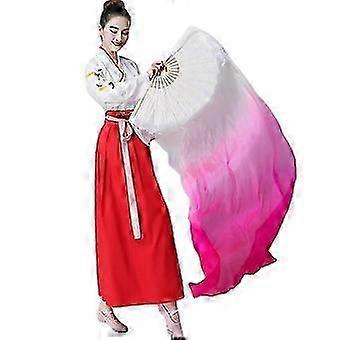 Gradient Satin Dance Fan 120/150/180cm Long Dance Fan Belly Dance Indian Dance Party Festival Performance Props