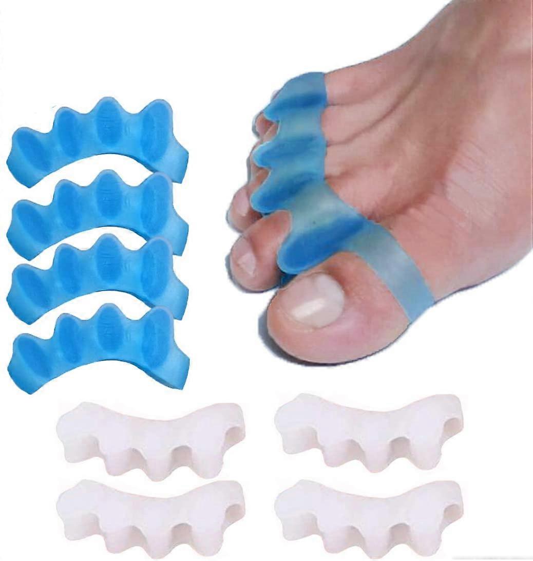Gel Toe Sreatch and Separators, 8 Pack Bunion Corrector, Silicone Toe Separators for Overlapping Toe, Bunion Correct and Pain Relief