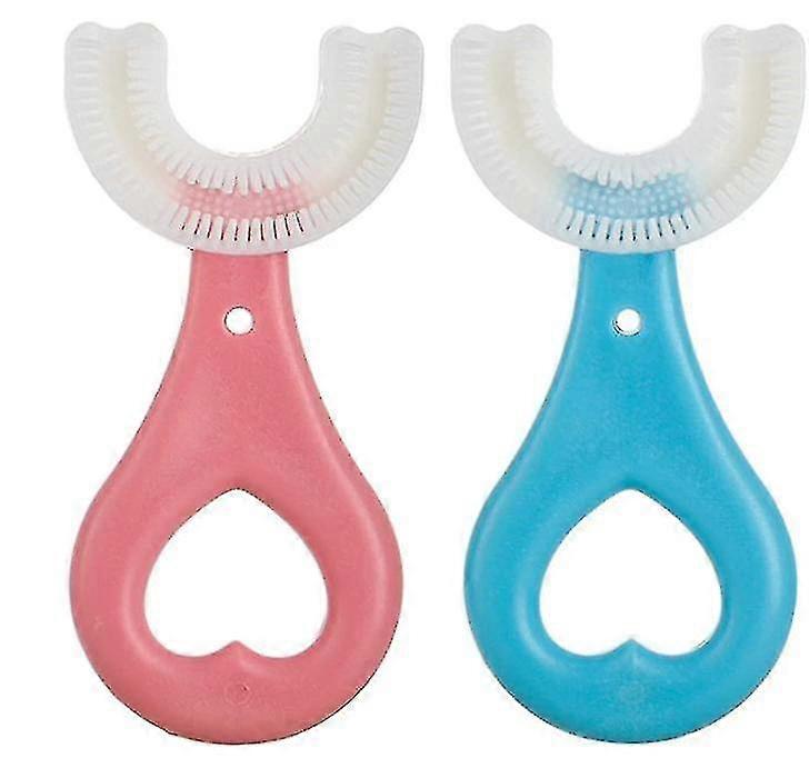 2 Pack Children'S U-Shaped Mouth-Type Soft Toothbrush2-6 Age