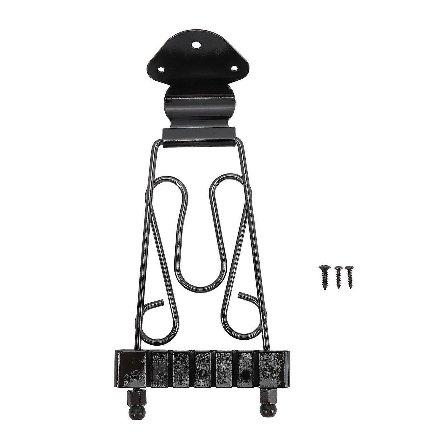 6 String Trapeze Tailpiece with Screws Height Adjustment Open Frame Bridge Tailpiece for Archtop Jaz