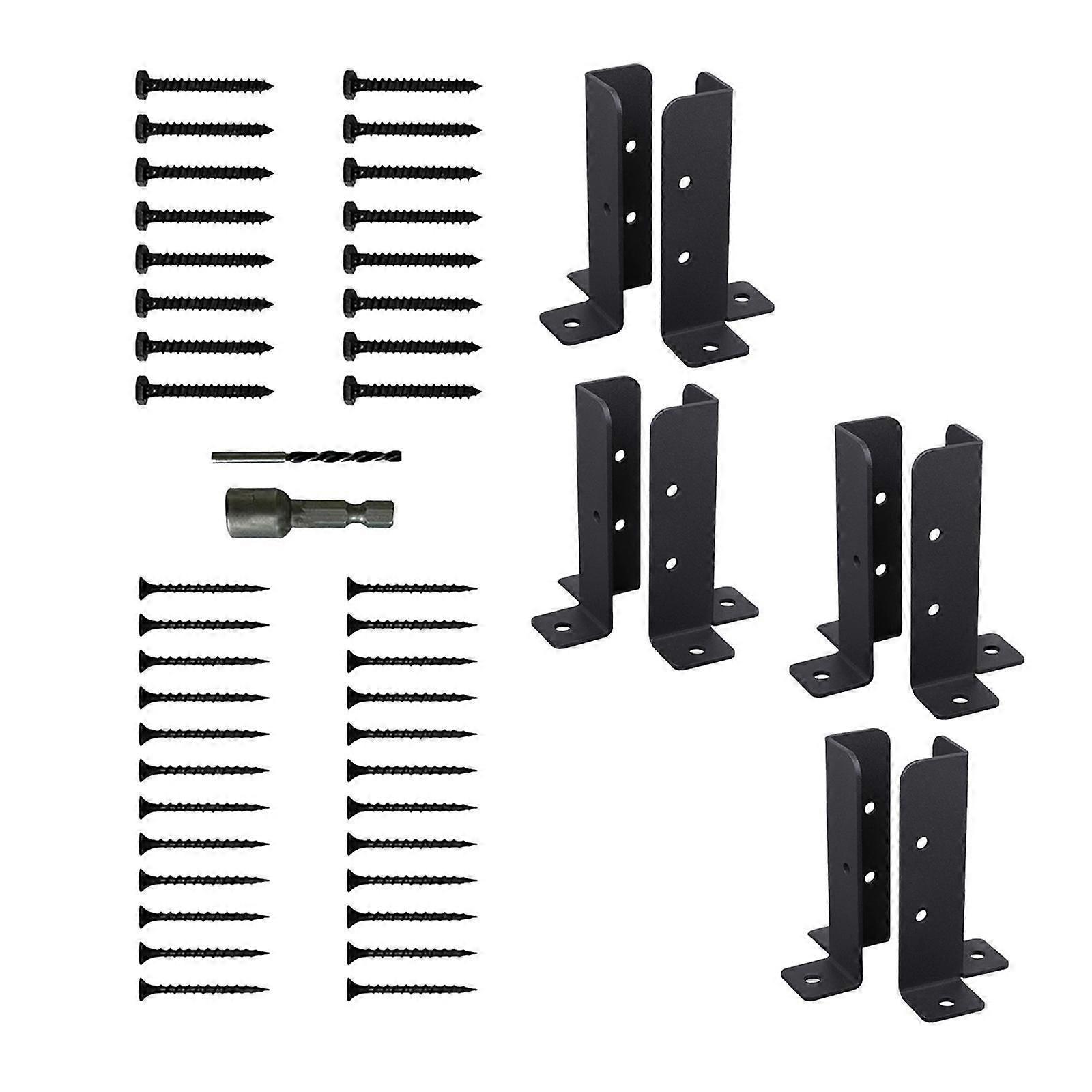 Post Base Bracket Professional Deck Post Anchor Base Bracket Railing Bracket 4Pcs