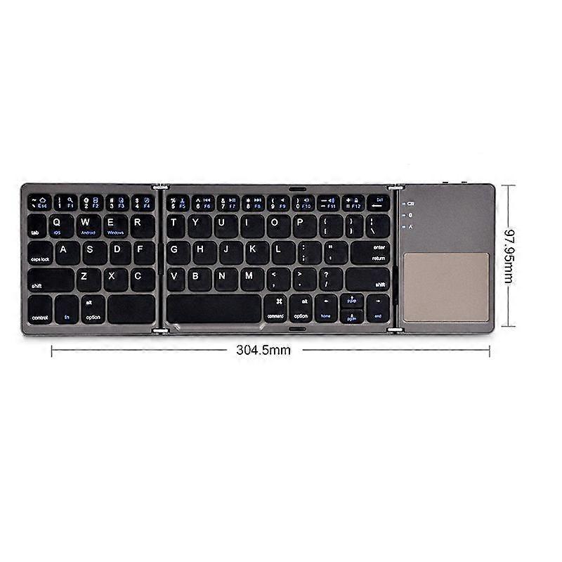 Wireless Folding Keyboard Bluetooth Keyboard With Touchpad For Windows, Android, IOS,Phone,Multi-Function Button Mini Keyboard