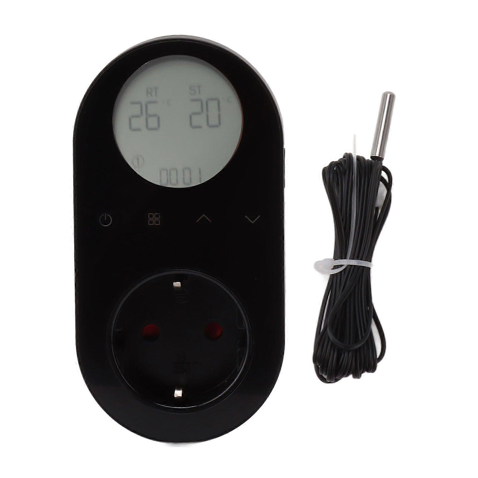 16A Plug Socket Digital Temperature Controller Heating Cooling Mode Smart Thermostat EU Plug 95~240V