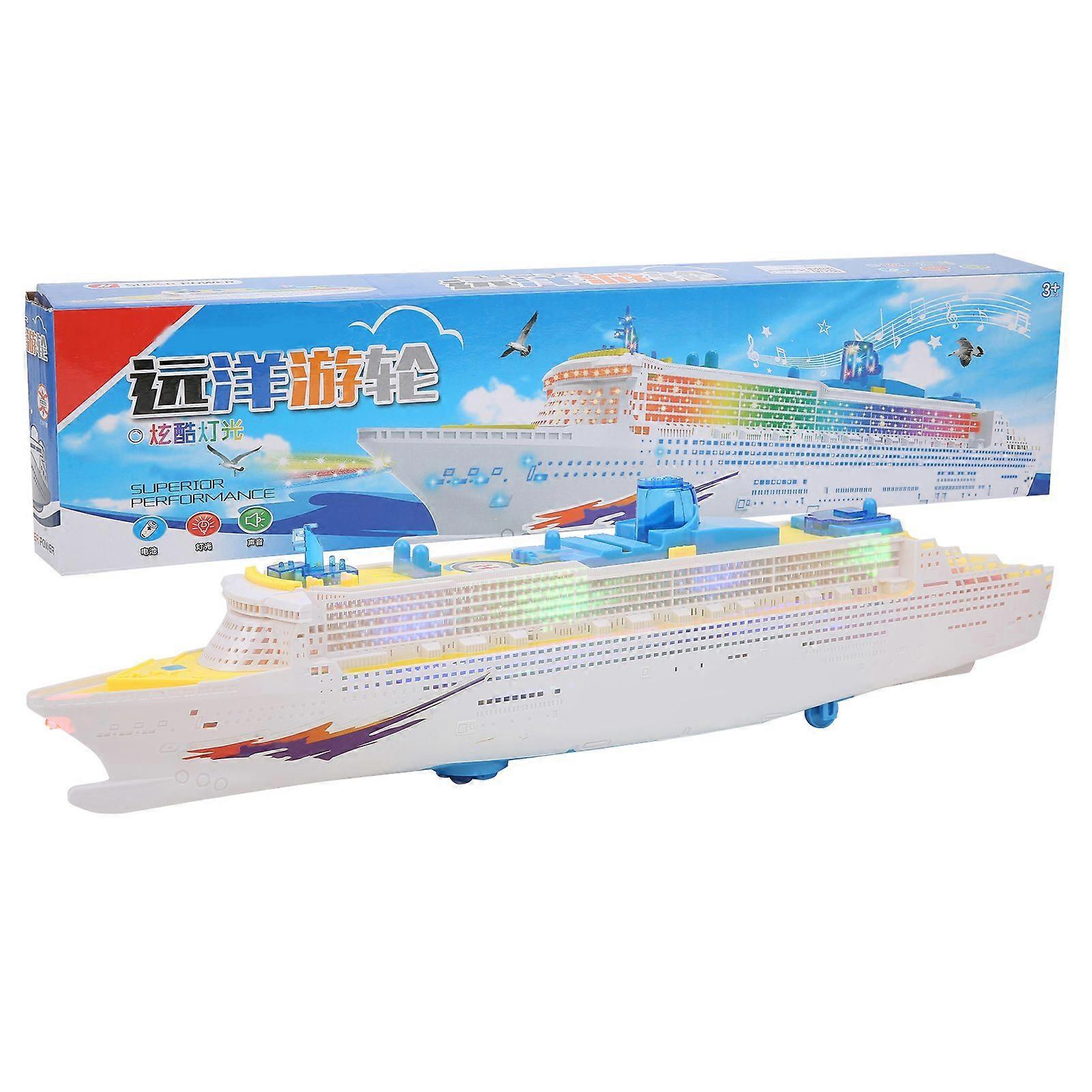 Electric Music Ship Boat Toy Highly Simulation Boat Toy with Lights Sound Effect