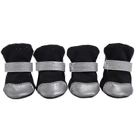4Pcs Reflective Dog Puppy Shoes Pomeranian Teddy Bichon Soft-soled Pet Boots