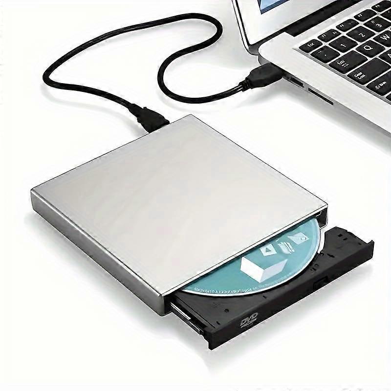 Premium Silver USB DVD-CDRW Drive with SATA Support