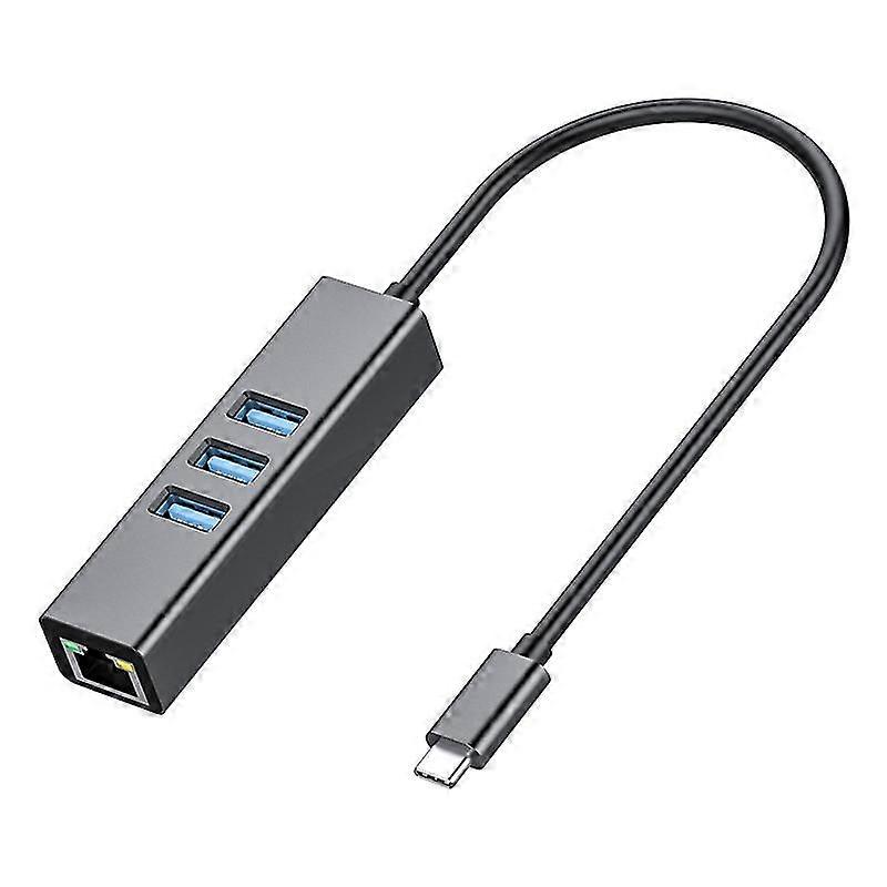 4-port Usb 3.0 Hub With Long Cable (48-inch) And Micro Usb Charging Port, Fast Data Transfer Extension Connector, Black