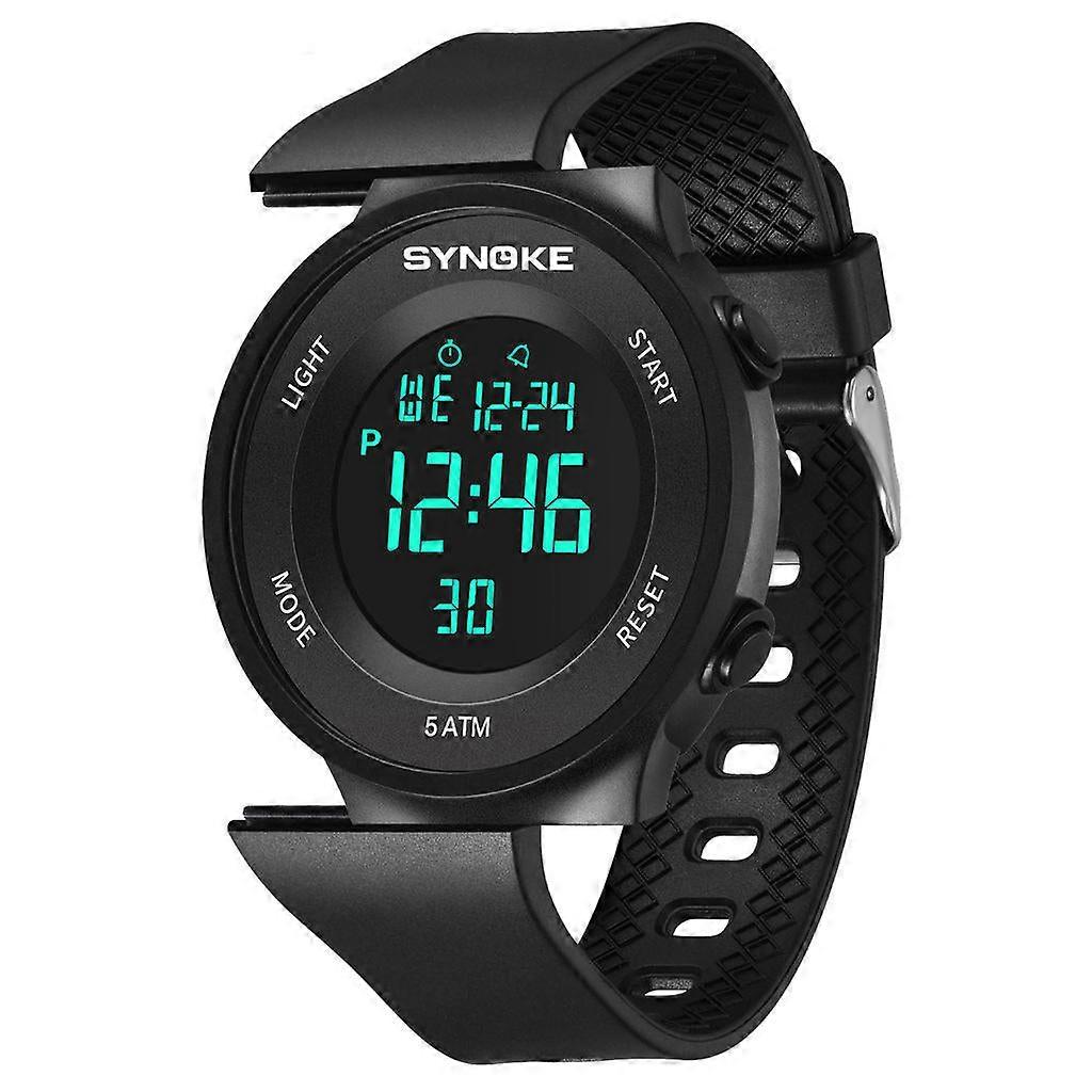 Student Watch 5atm Waterproof Luminous Display Multi-function Sport Digital Watch