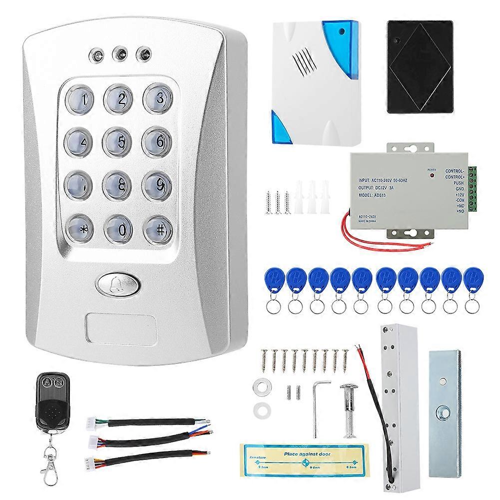 Stand Alone Door Access Control System Kit 180KG Magnetic Lock Power Supply Remote Control
