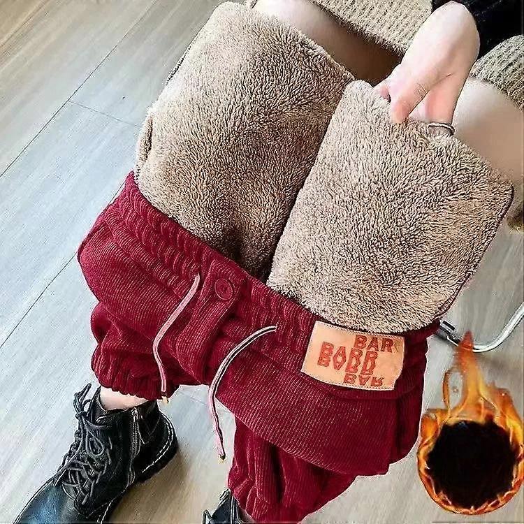 Thick Women's Plush Pants Winter New Loose Versatile Extra Thick Warm Pants Extra Thick Lamb Fleece Women's Harlan Pants