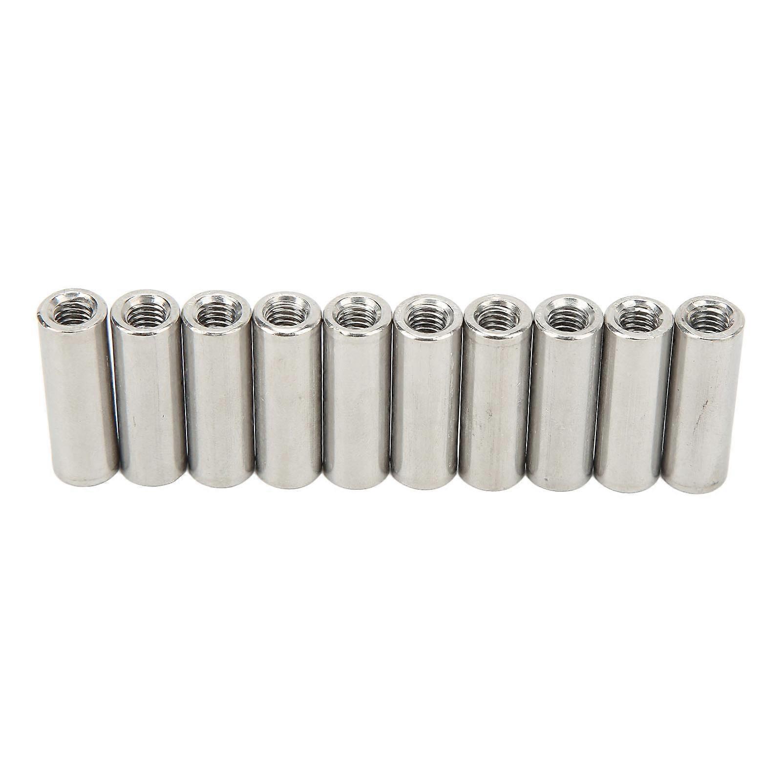 20Pcs M6 Female Thread Coupling Nut Practical Rustproof Stainless Steel Maintenance Coupling Nut Kit