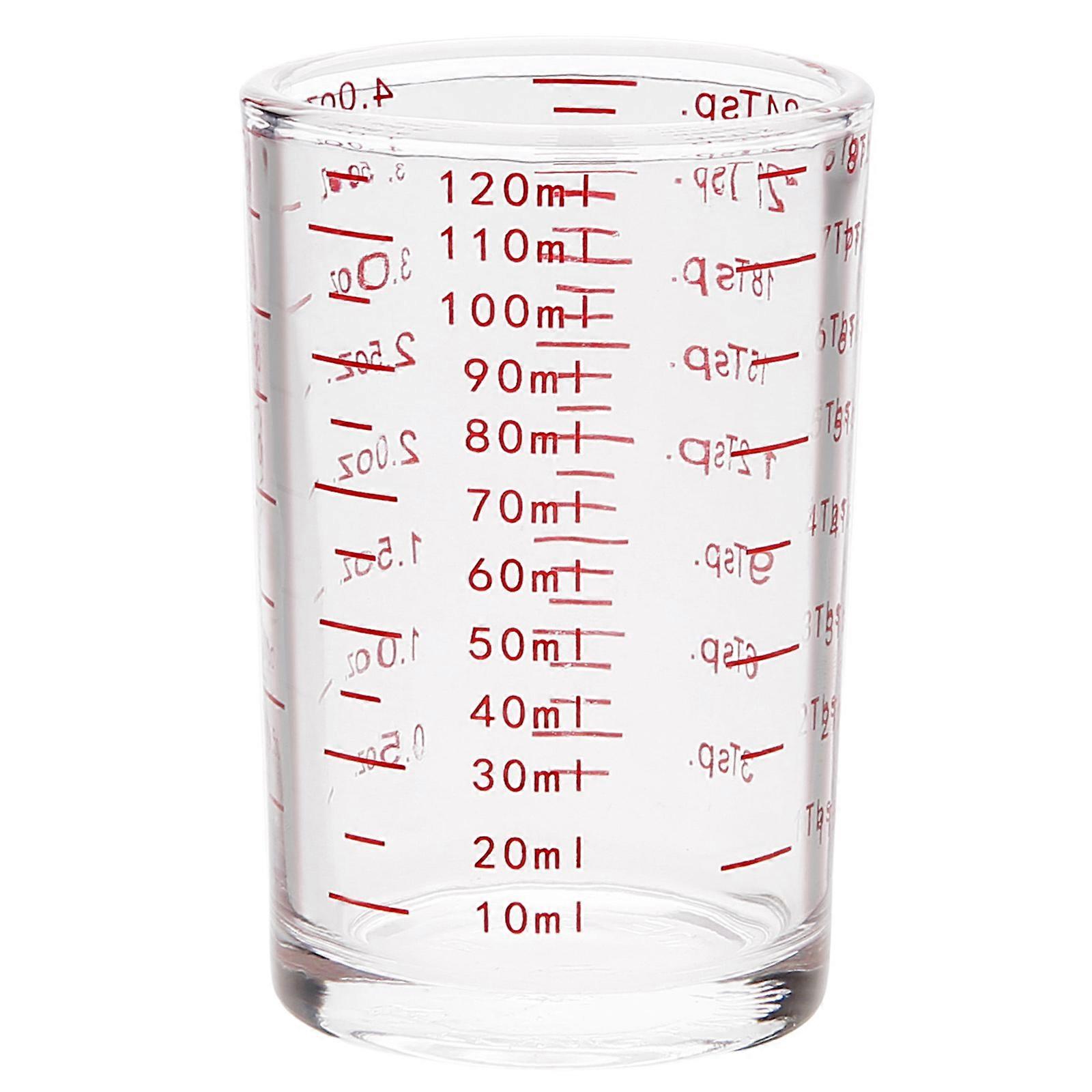 Durable 120ml Glass Kitchen Measuring Tool Precise Measuring Glass Cup with 120ml Capacity for Balanced Recipe Preps