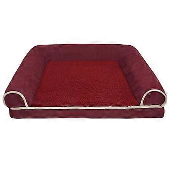 Pet Winter Sleep Sofa Bed Pad Skidproof Dogs Bed Mat for Dogs Cats Comfortable Pet Resting Mat with Smoothly Closures  Burgundy S