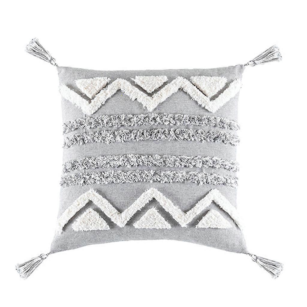 Capa de Almofada Decorativa Boho 18x18 Polegadas Quadrada Almofada Macia Tufted para Case Capa de Almofada de Fazenda para Sofá Quarto