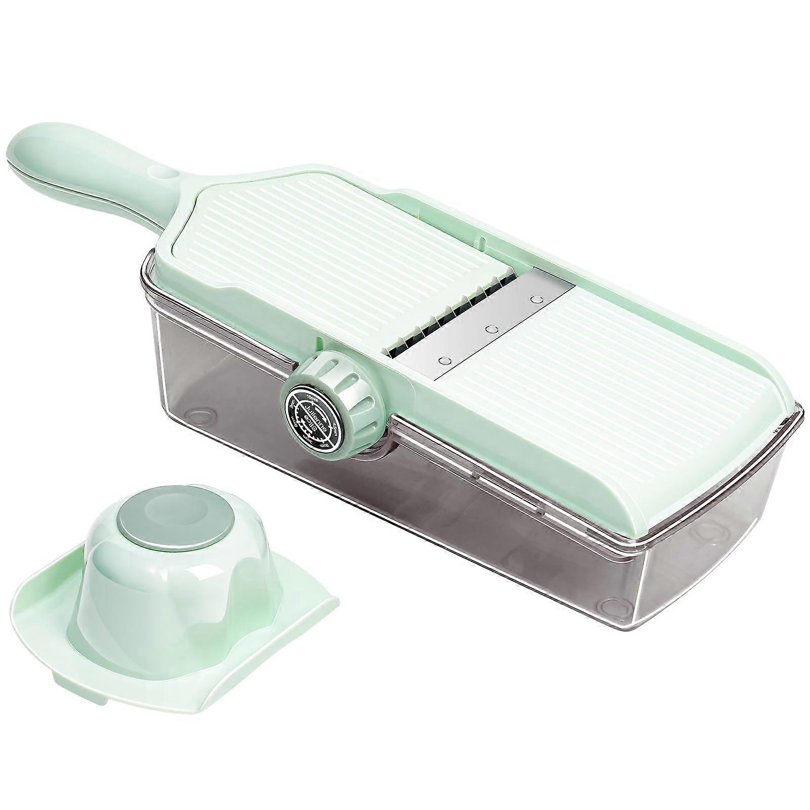 Adjustable Mandoline Slicer for Potatoes and Cabbage, Stainless Steel Blades, 5 Thickness Settings, Easy-to-Use Kitchen Tool