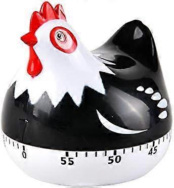 Mechanical 60 Minute Kitchen Timer with Loud Alarm and Mini Manual Timer for Study (Black)