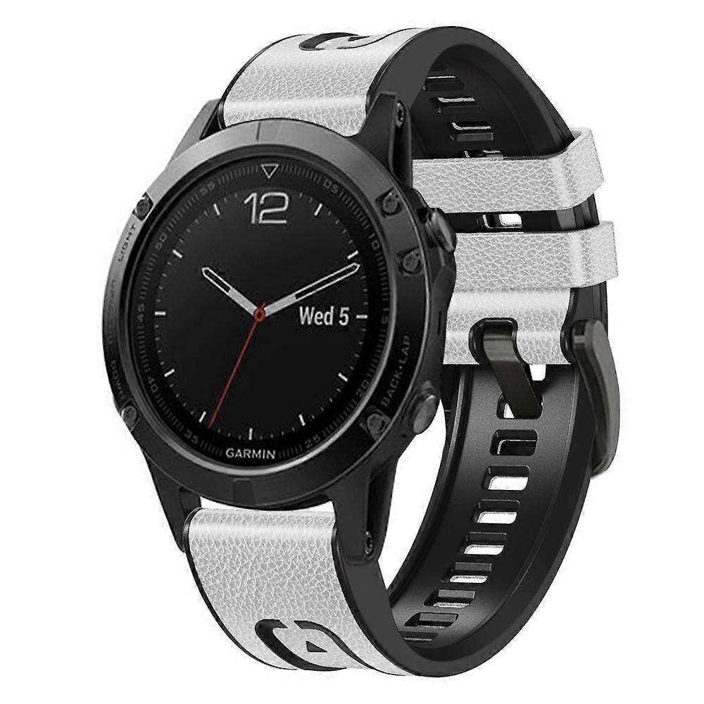 Do silikonowego + skórzanego paska do zegarka Garmin Fenix 7X