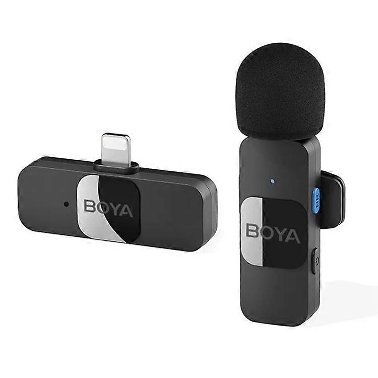 BOYA BY-V1 Drahtloses Lavalier-Mikrofon Omnidirektionales externes Mini-Kondensatormikrofon für Interview-Video-Live-Streaming