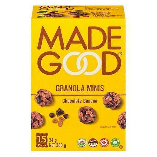 Madegood 有机格兰诺拉麦片棒迷你 1 巧克力香蕉,15 x 24 克(4 盒装)