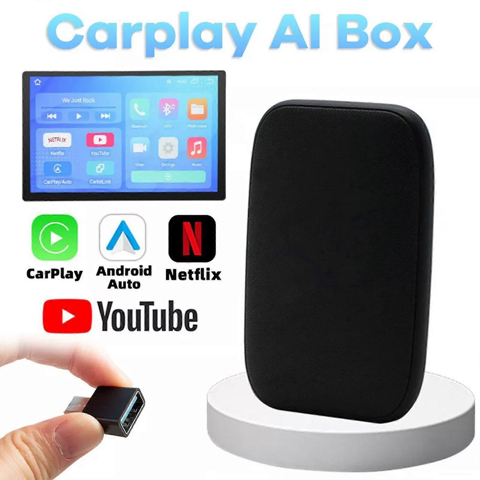 Wireless Carplay AI Box Android Auto Adapter Konverter mit Netflix YouTube WIFI