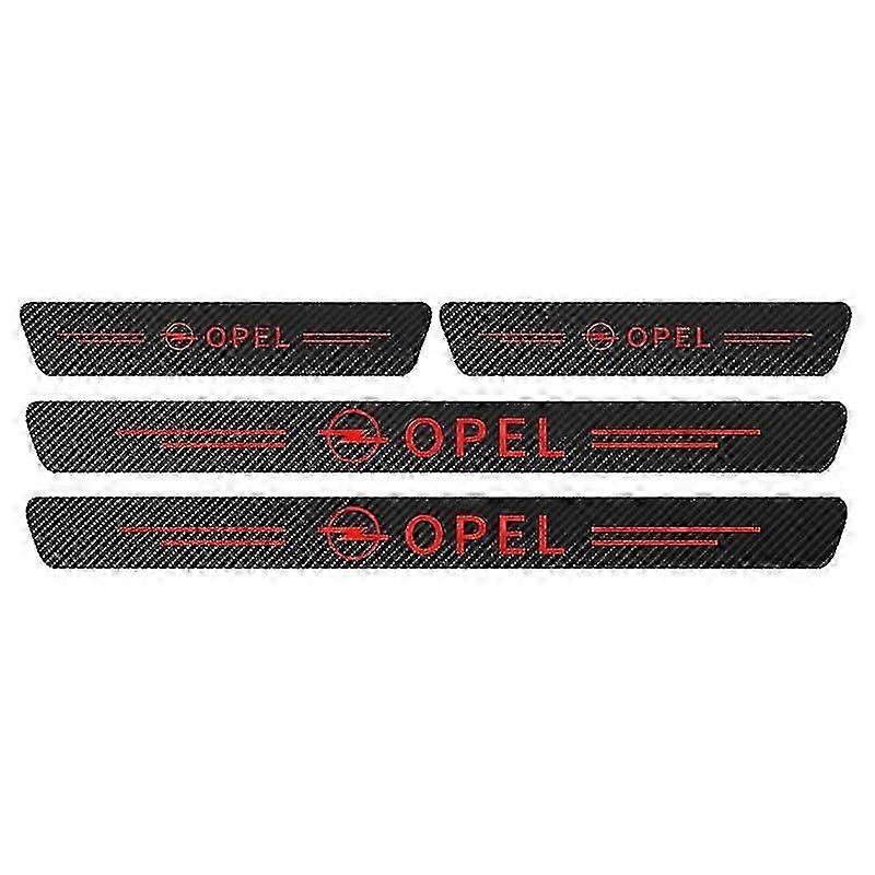 Seuil de porte de voiture en fibre de carbone, protection anti-rayures pour Opel Astra H G J Insignia Mokka Zafira Corsa Vectra C D Antara Meriva