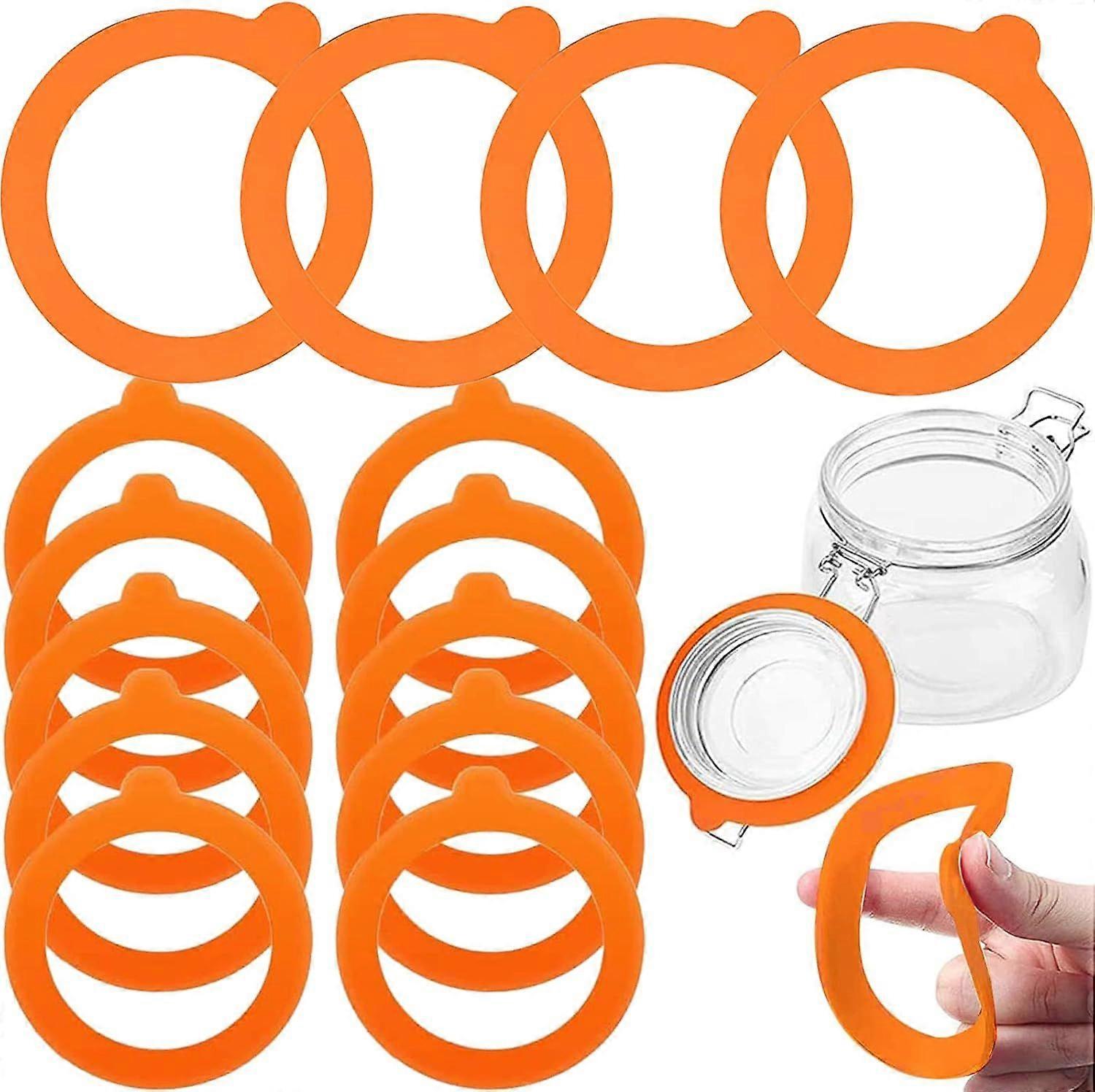 20 Pieces Replacement Jar Gaskets Silicone Seal, Rubber Replacement Jar Gaskets, Rubber Jar Seal Rings, for Glass Jars, Food Preserving