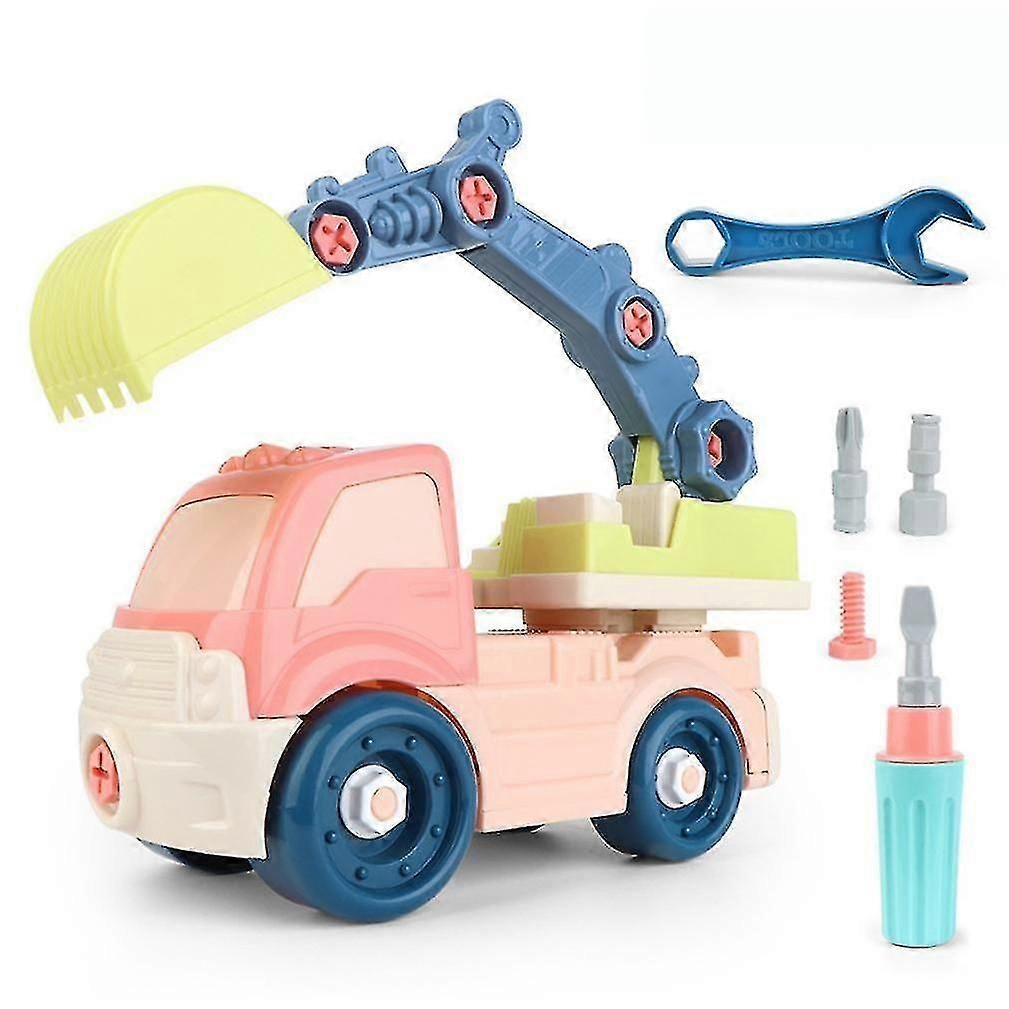 Afneembare peuters diecast pull-back auto speelgoed roterende traagheid graafmachine model