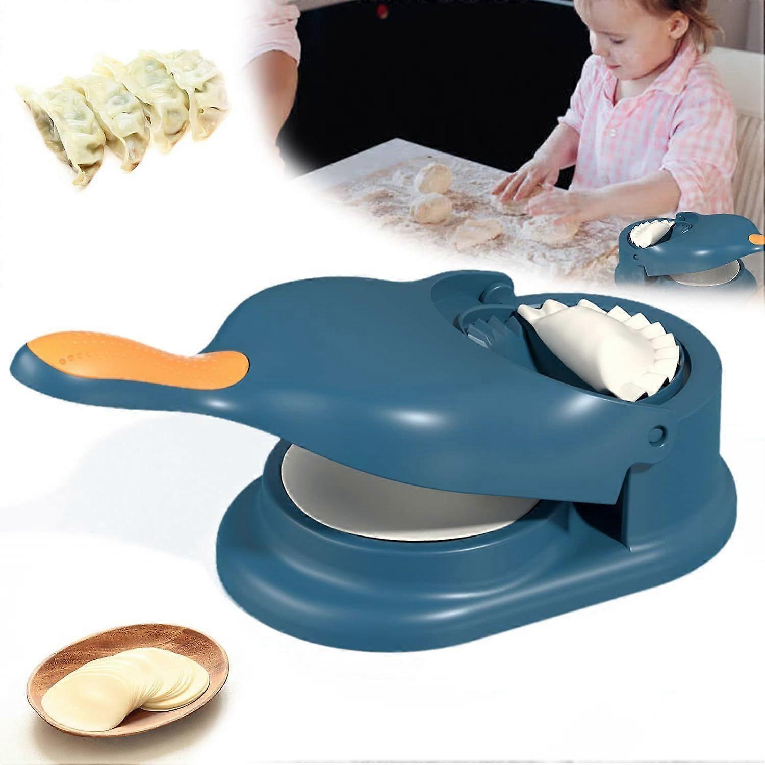 2 in 1 Dumpling Maker Machine for Adult Kids, [NEW] Dumpling Skin Maker Dumpling Moulds, Home Manual Dumpling Making Tool, Happy & Easy to Make Dumpli