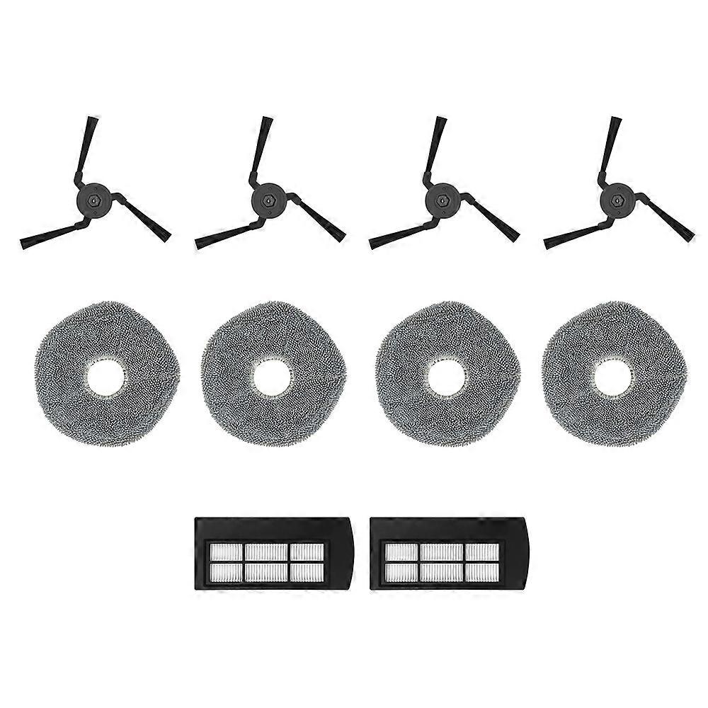 Sweeping Robot Filter Mop Side Brush Accessories for EUFY X9 SERIES (4x Side Brushes + 2x Filters + 4x Mops)