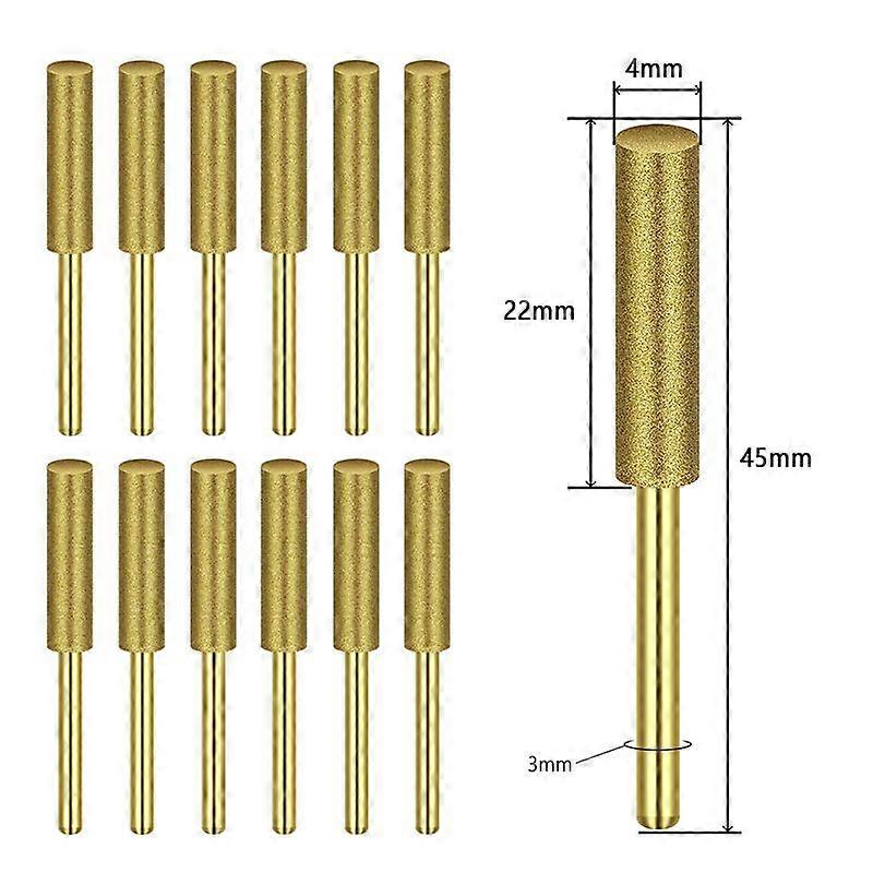 12PCS Diamond Chainsaw Sharpener Burr Grinder Chain Saw Drill Bits for Dremel