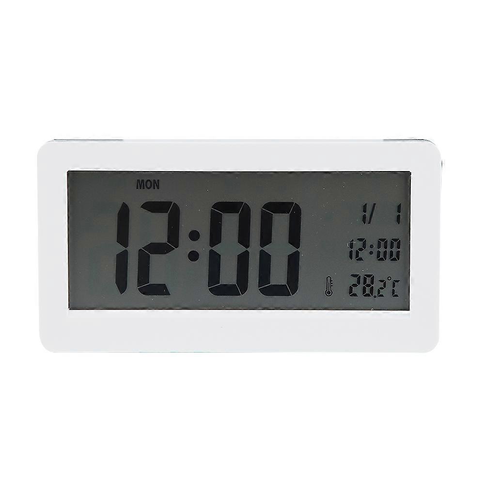 Digital Alarm Clock With LCD Display Bedside Clock Day Date And Temperature