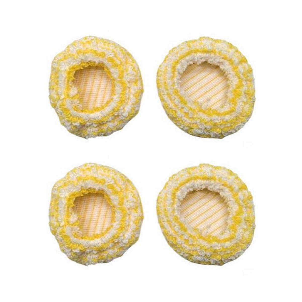 Steam Mops Large Round Brush Pad Cover for Easyfix SC Series Steam Cleaner Accessories 4pack