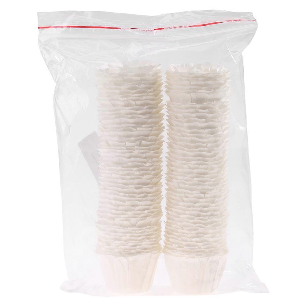 100 Pcs Disposable Coffee Filter Paper Cups Food Grade 3.5 Oz Effective Filtration Replacement For Brewing