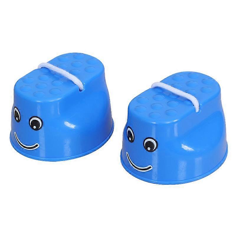Bucket Stilts For Young Explorers, Environmentally Friendly Material Walking Cups For Balance Ability Training And Outdoor Exercise, 1 Pair Blue