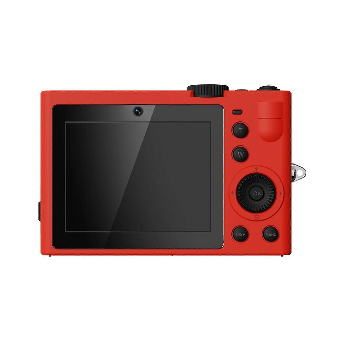 5K Digital Camera for Photography Compact Digital Camera Front and Rear Dual Lens Camera Autofocus Selfie Camera Red