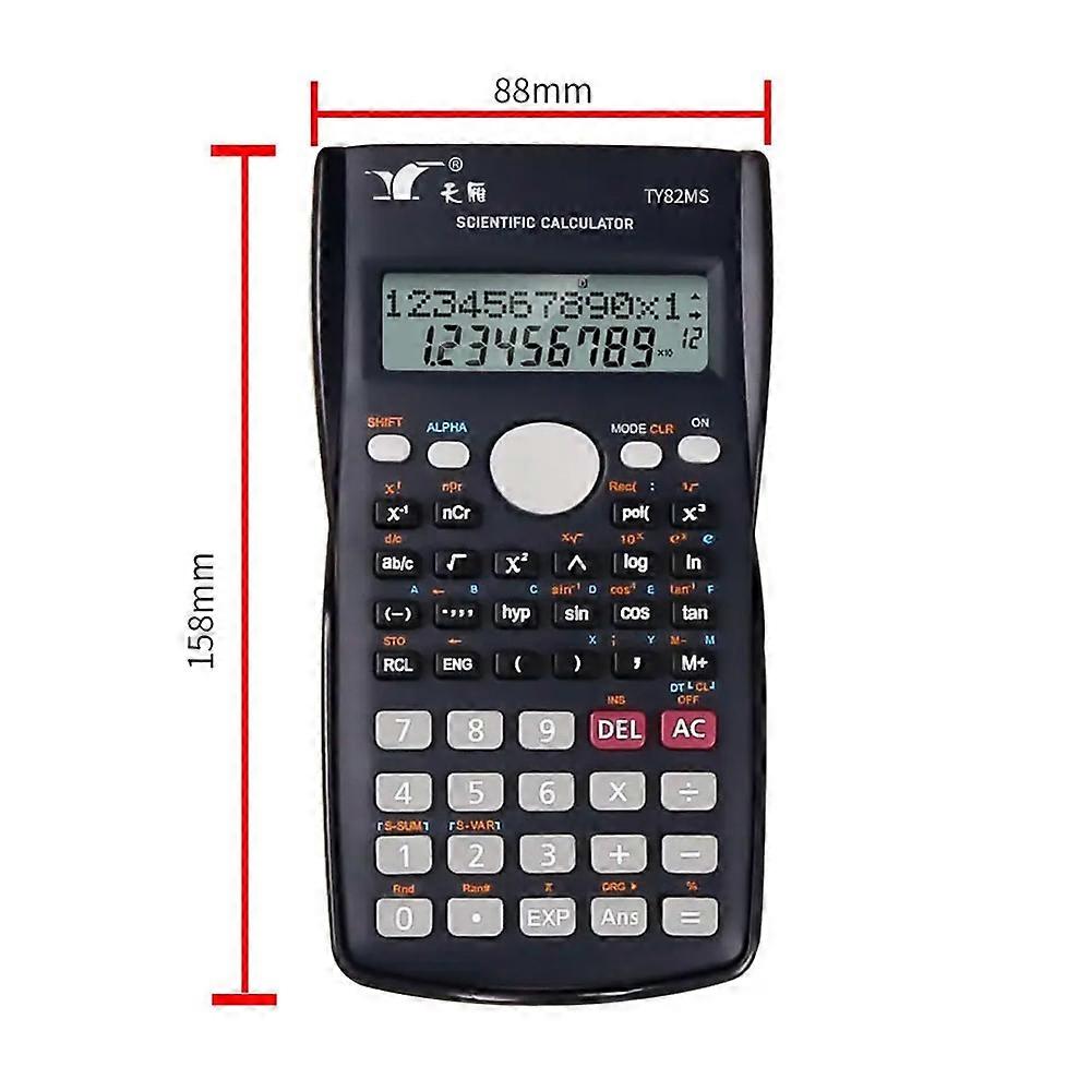 Calculatrices scientifiques, calculatrice mathématique avec 240 calculatrices multifonctions, écran LCD 2 lignes, idée