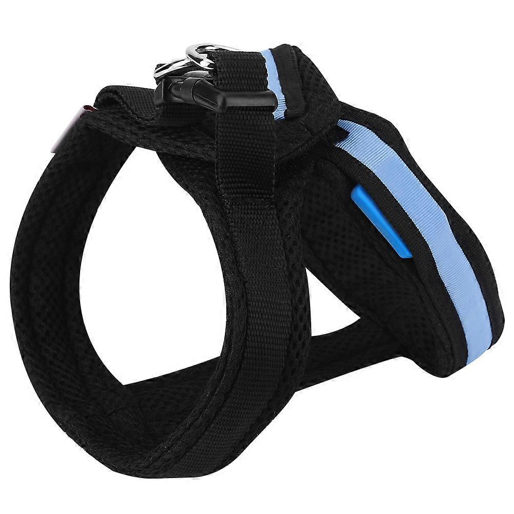 Breathable Pet Puppy Harness for Dogs and Cats, LED Stripe Walking Vest, Adjustable Small to Large Sizes