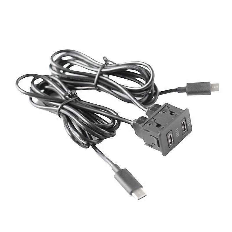 Car Android Navigation Machine Double TYPE-C Input to USB Interface Panel Extension Cable Adapter Panel