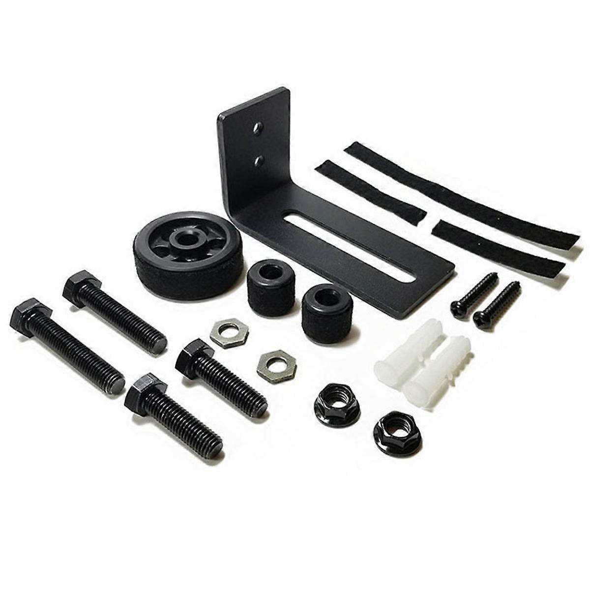 Floor rails, barn door, adjustable rollers