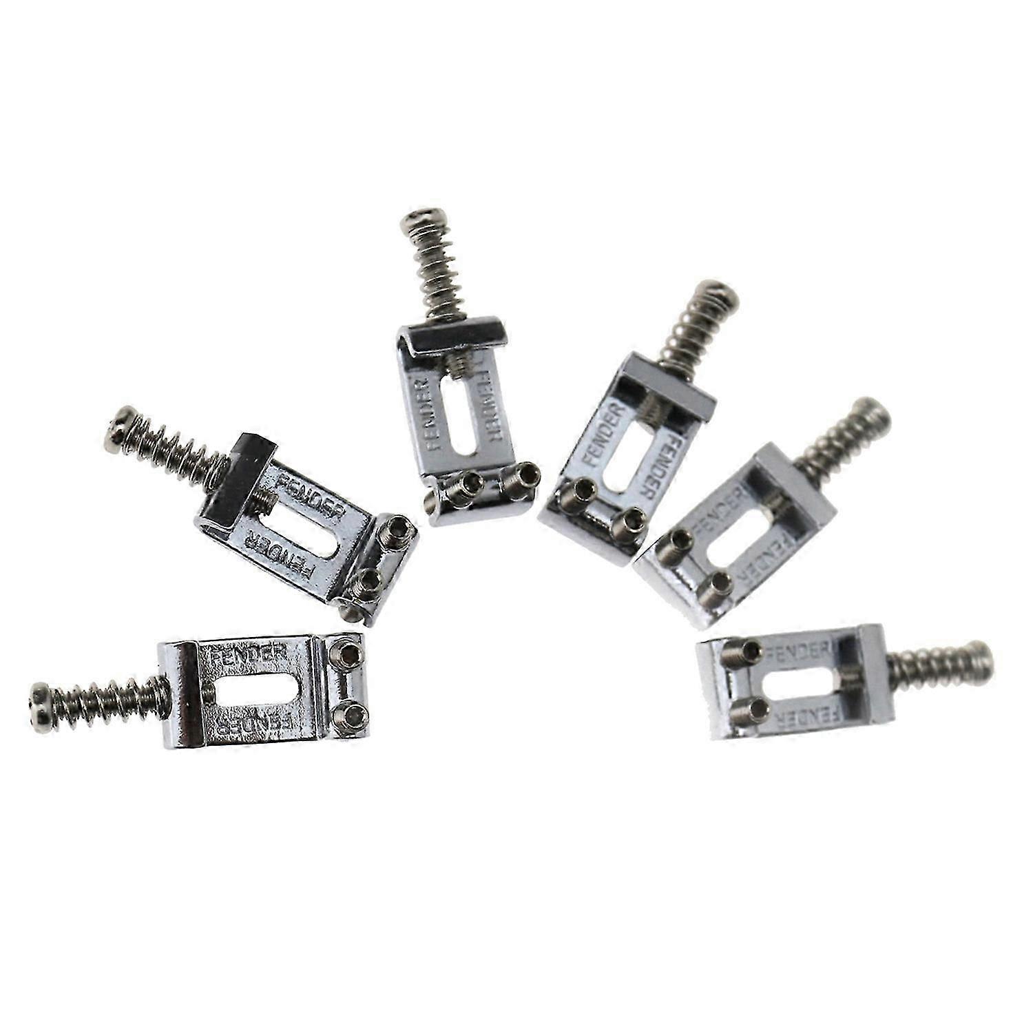 Set med 6 reservdelar till tremolo-bryggor i krom för elgitarr