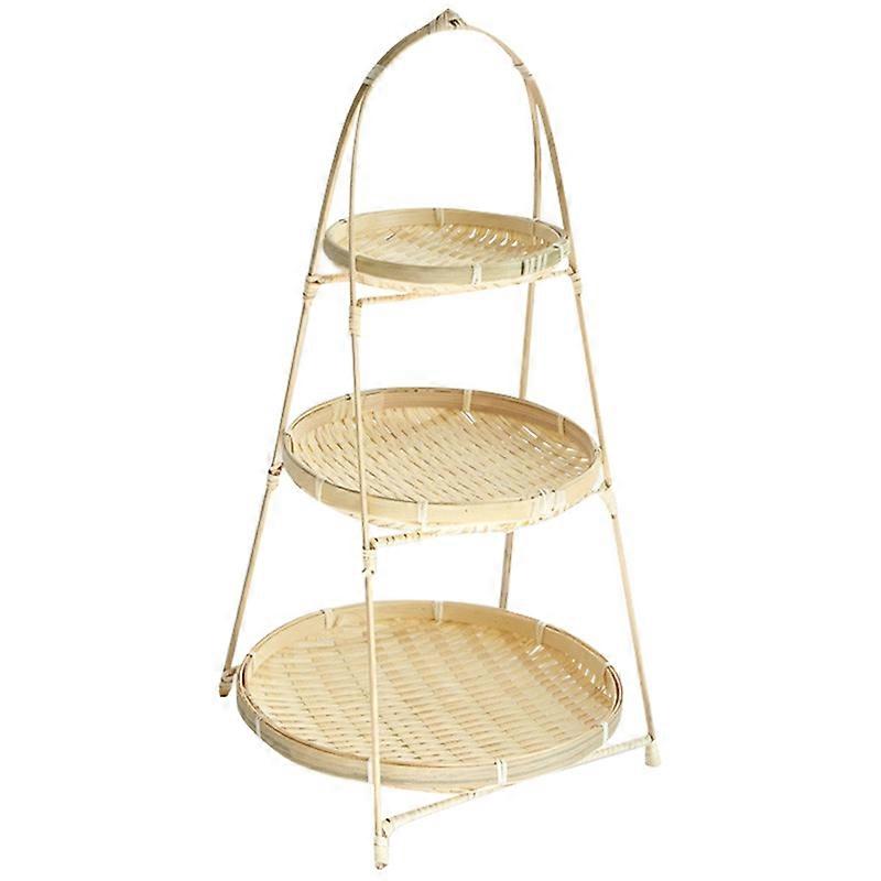Baskets Tier Rack Fruit Bread Food Storage Kitchen Three Layers
