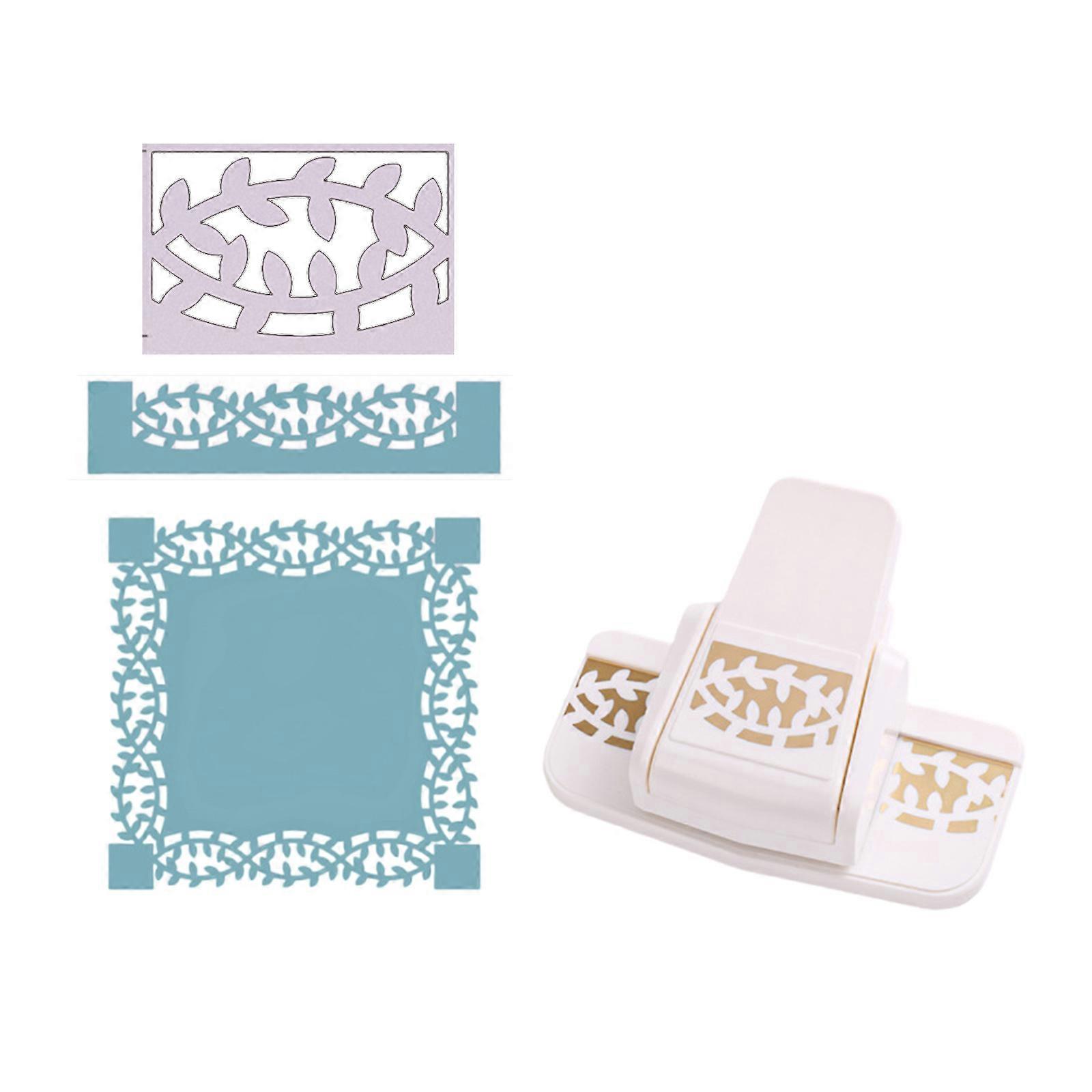 Compacts Embossing Label Maker Border Embossing Punch Embossing Machine for Home, School and Office Paper Cutter Crafts
