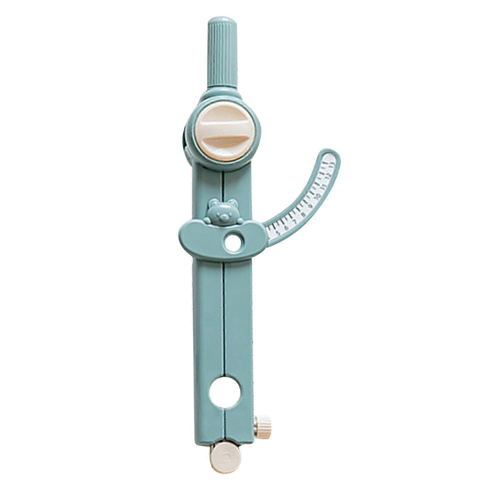 Adjustable Caliper Drawing Circle Tool with Wing Scale, Lockable Wing Drawing Circle Tool Multifunctional Drawing Tool  Green