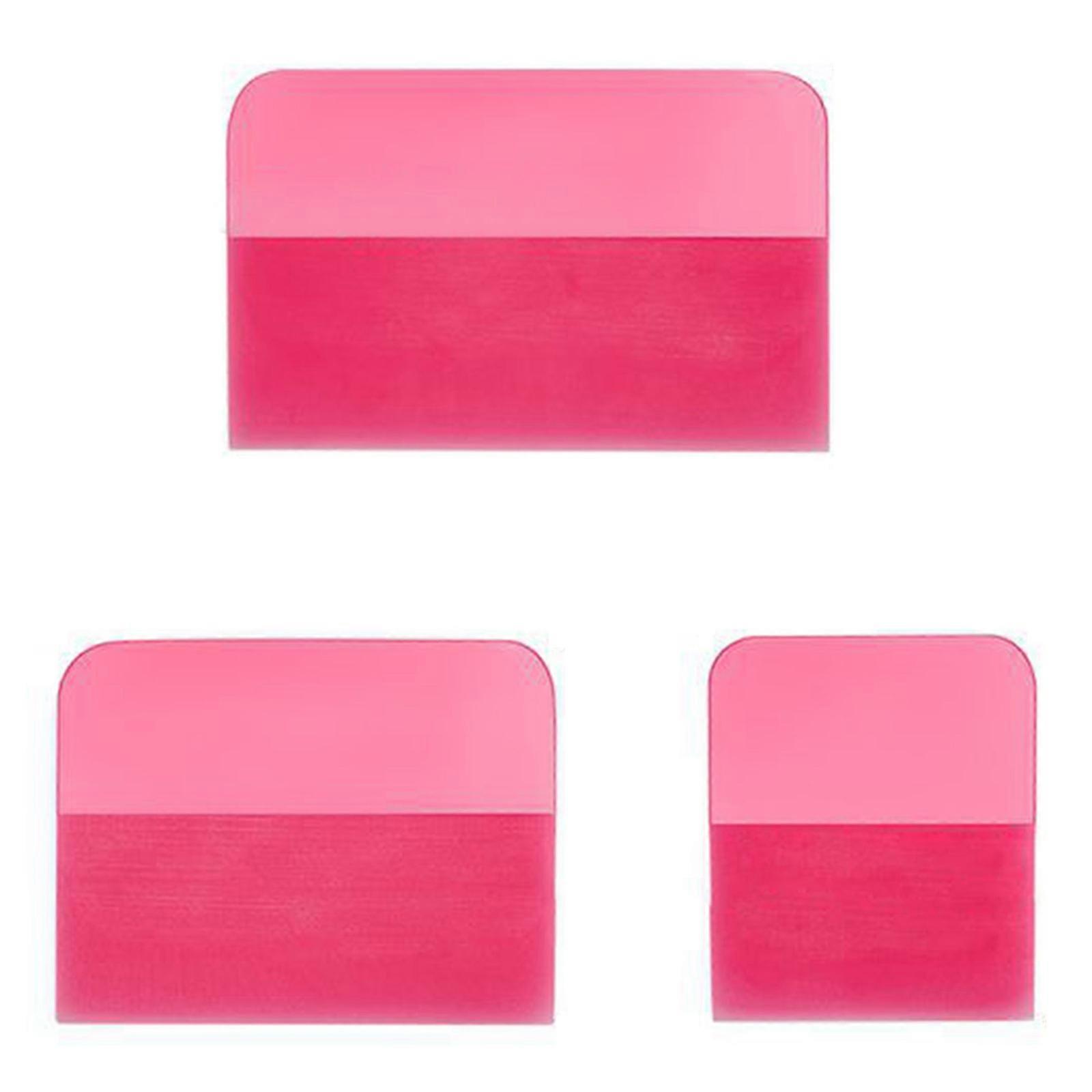 Multi-function Squeegee Car Film Sticker Install Cleaning Soft Scraper Window Tools Anti-scratch Household Cleaning Tool Pink