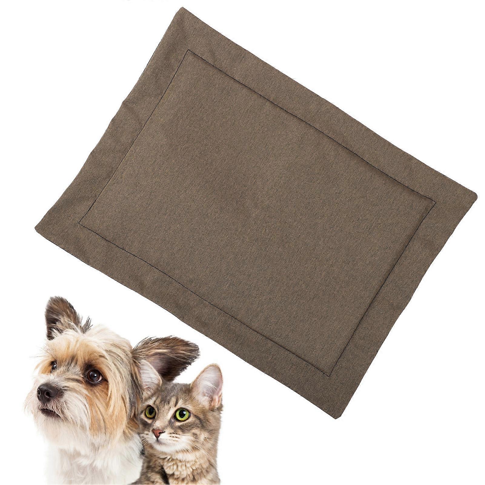 Pet Dog Cat Bite-Resistant Sleeping Mat Large Brown M Universal