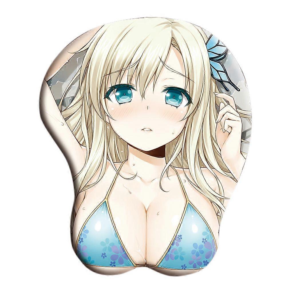 Anime Mouse Pads with Wrist Rest Support Soft Silicone Ergonomic 3D Mouse Pad