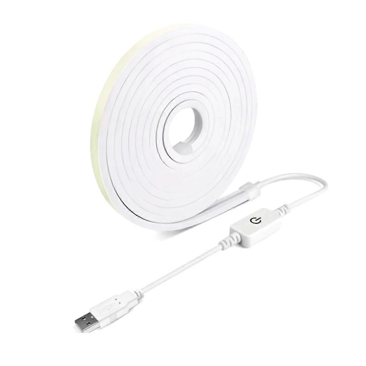 2M USB 5V Smart Neon Strip Lights Touch Sensor Dimmable LED Lamp Waterproof Flexible Light for Home