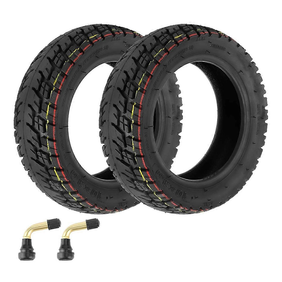 10x3 Off-road Tire 10 Inch Inner Tubeless Tire with Valve (2 Pack)