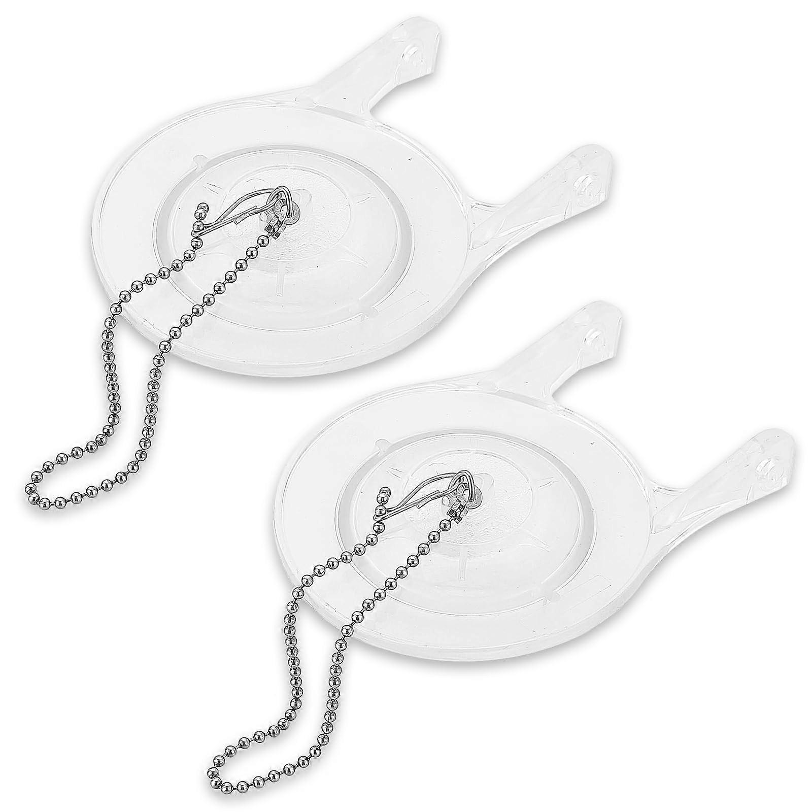 3 Inch Toilet Flappers Replacement for Gerber 99-827, Toilet Flapper with Stainless Chain and Hook, Toilet Replacement Parts (Clear 2 PCS)